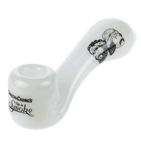 Cheech & Chong "Sherlock" Hand Pipe — Milky Jade