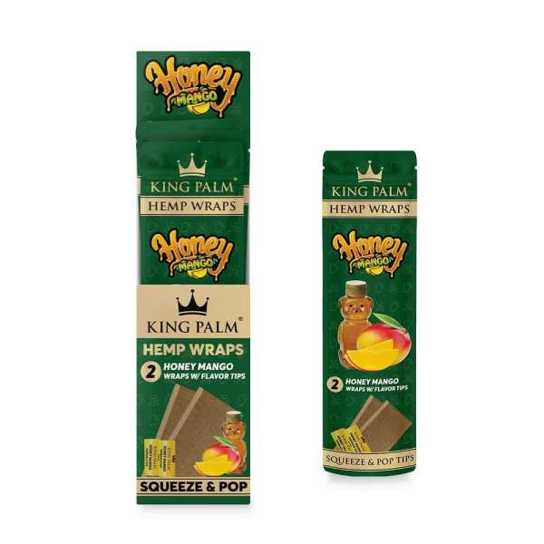 King Palm Hemp Wraps — Honey Mango (15 Packs)