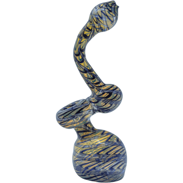 LA Pipes "Bubble Lock" Raked Fumed Sherlock Bubbler