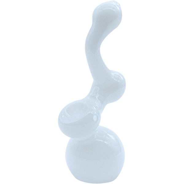 LA Pipes "Ivory Sherlock" Glass Sherlock Bubbler
